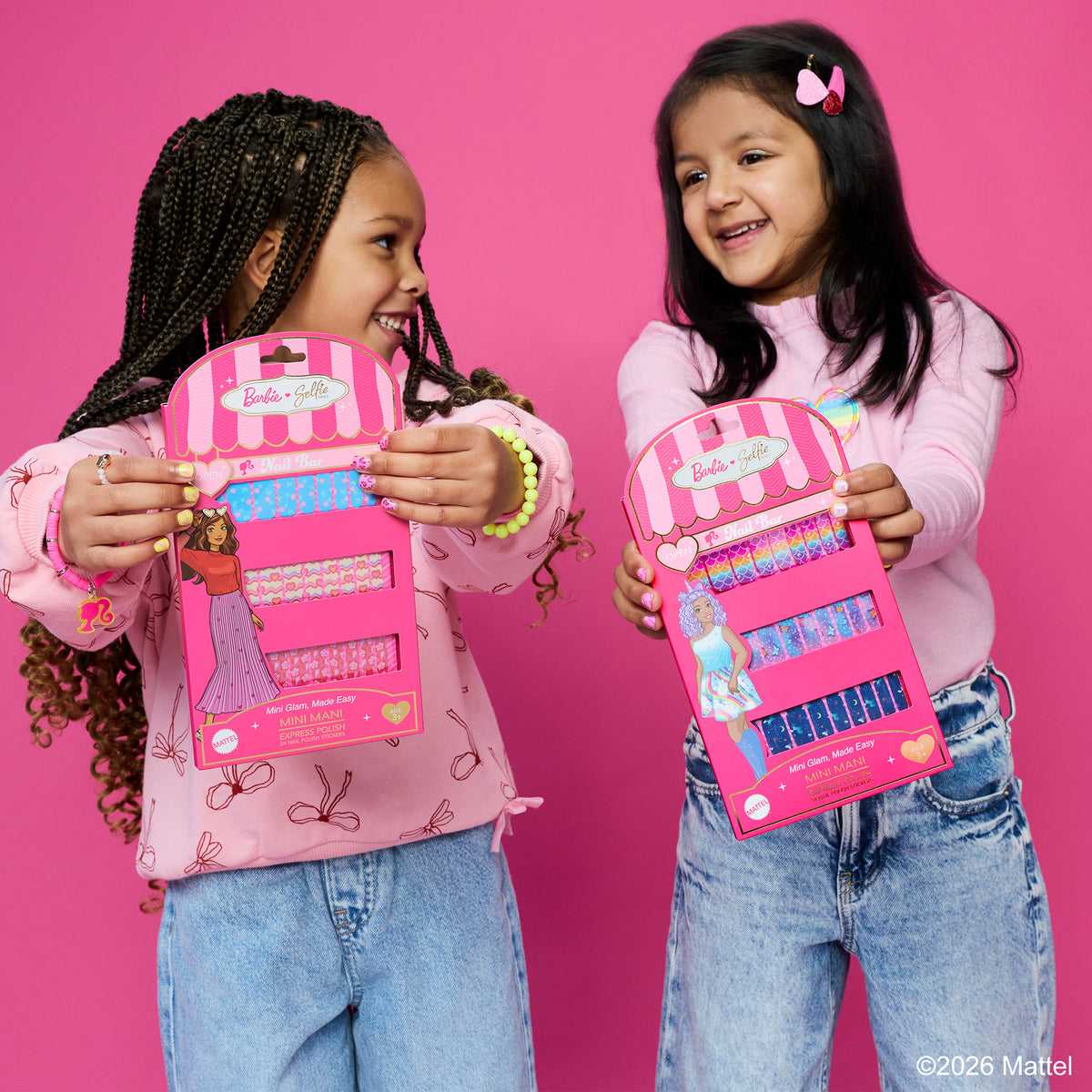 Barbie™ x Selfie Nails Mini Mani Express Polish - Hearts & Blooms