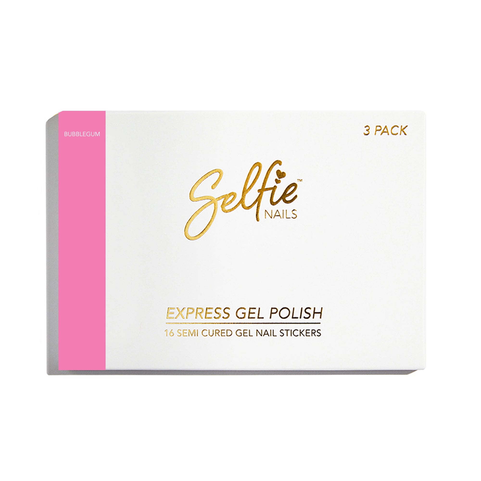 SELFIE NAILS BUBBLEGUM 3 PACK