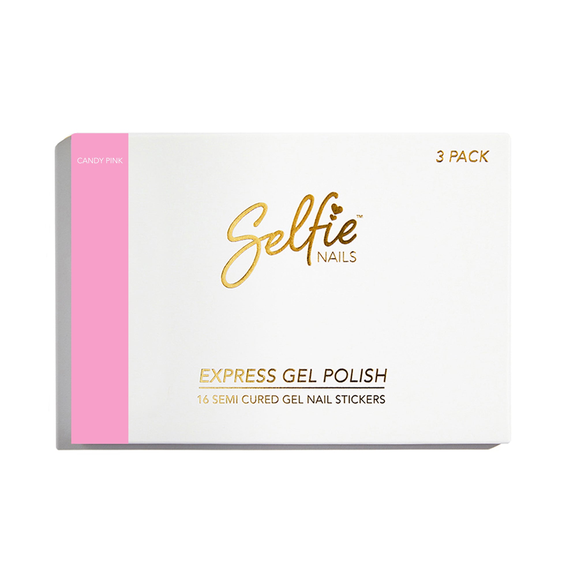 SELFIE NAILS CANDY PINK 3 PACK