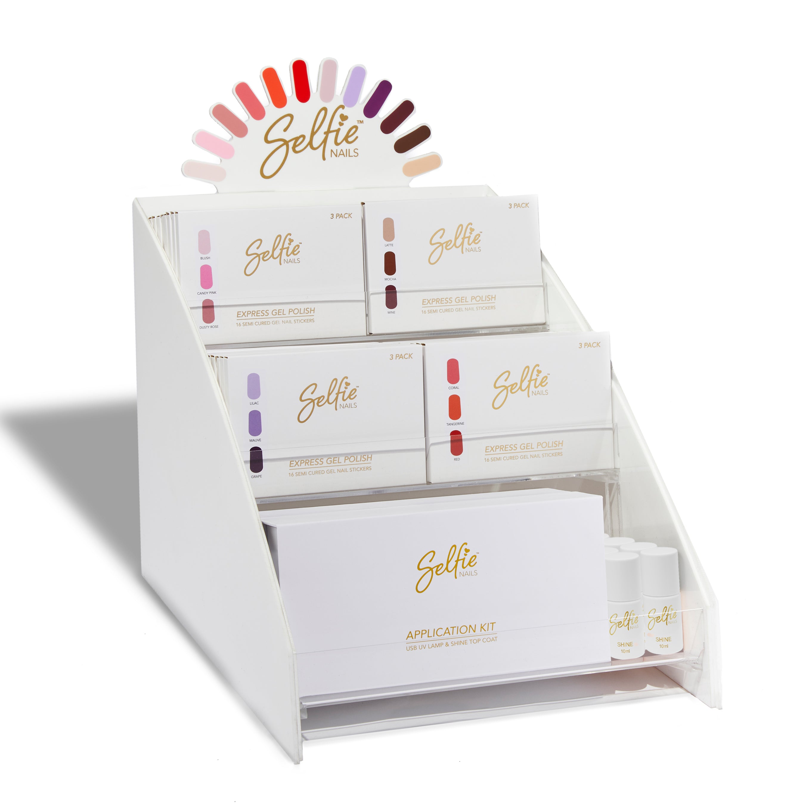 EXPRESS GEL MERCHANDISER SMALL 12 COLOURS
