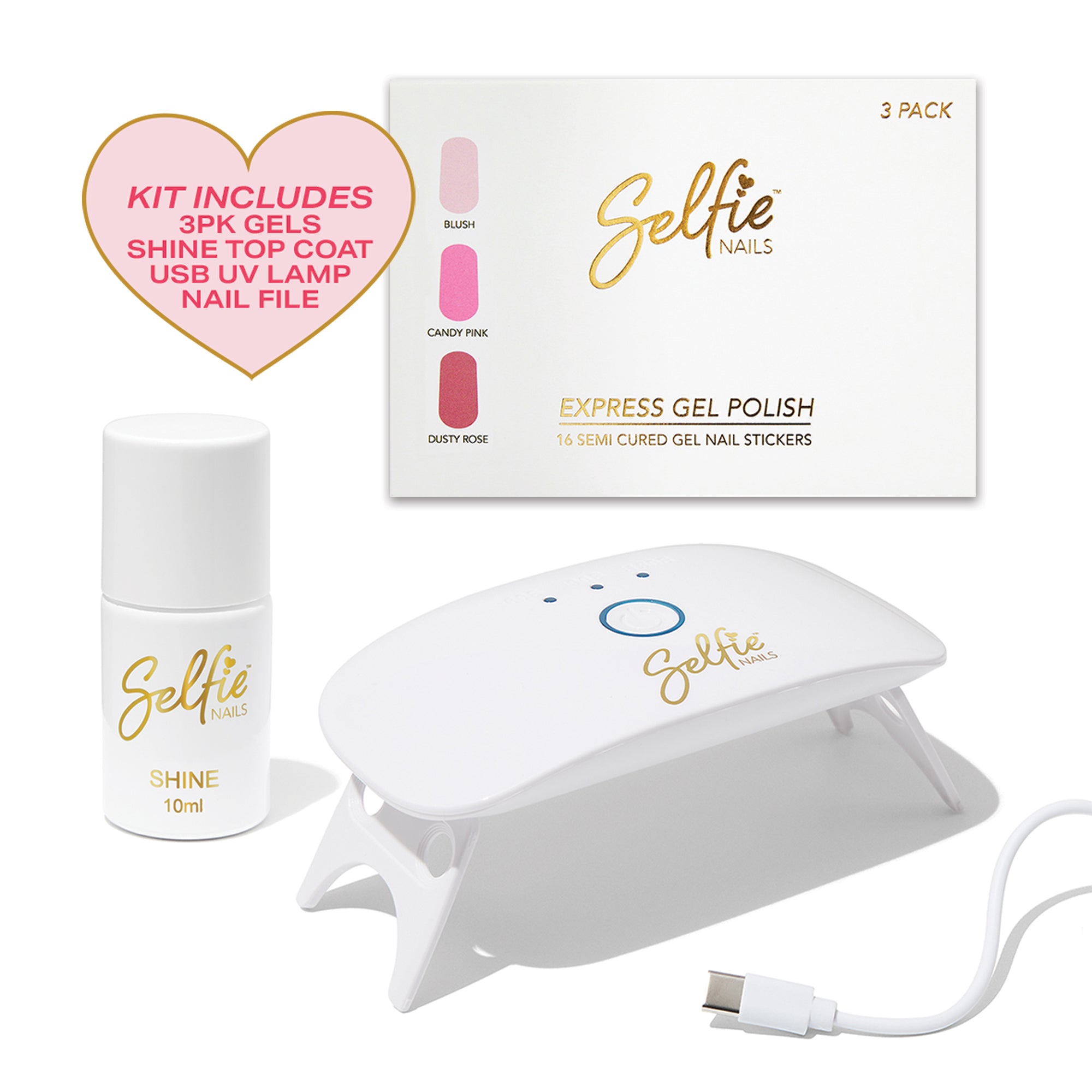 BEAUTY BAG NAIL KIT - GOLD